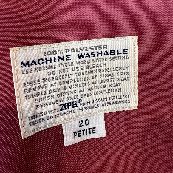 Misty Harbor Trench Rain Coat Women's Size 20 Petite Lined Union Made‎ Mauve - Picture 9 of 10